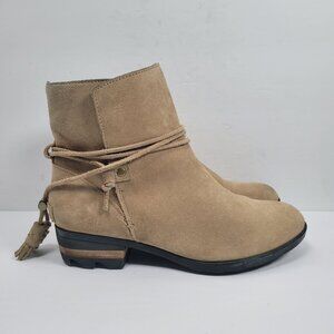 Sorel Women's Beige Suede Ankle Boots NL2682-214 US Size 8